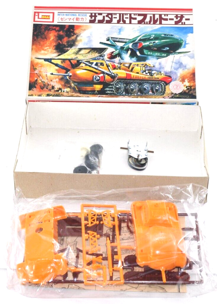 Rare Vintage Imai Thunderbirds Bulldozer Wind-Up Model Kit 1/48 from Japan 1967