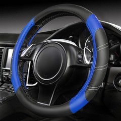 Car Pass Line Rider Microfiber Leather Sporty Steering Wheel Cover Universal