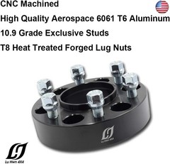 LU HWN 4X4 6×135 Wheel Spacers 1.5 inch Thick with 14×1.5 Studs, 87.1mm Hub