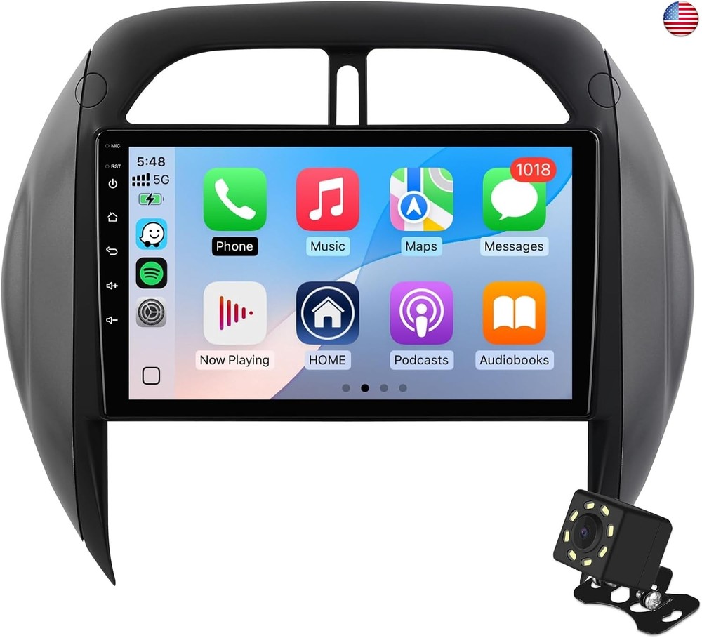 GriNave 9 Inch IPS Touchscreen Android 14 Car Stereo for Toyota RAV4 2003-2005