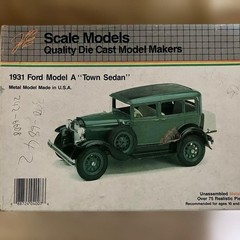 Scale Models 1931 Ford Model A Town Sedan Vintage Classic Rare Unbuilt Kit