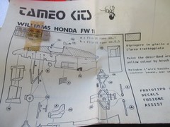 TAMEO TMK 41 TAMEO F1 TMK 41 WILLIAMS HONDA FW 11 GP MORE 1:43 kits LISTED ITALY