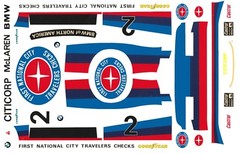 #2 BMW 320i CITICORP 1977 1/18th Scale Waterslide Decal