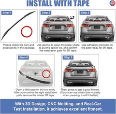 Carbon Fiber Rear Spoiler Wing Compatible with 6th Gen Nissan Altima 2019-2025