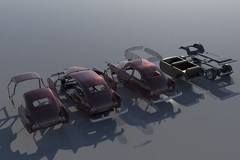 ABS Like Resin 3D Printed 1951 Henry J Model in 1/25