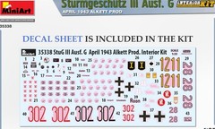 MINIART 35338 1/35 Scale StuG III Ausf. G Ausf 1943 Alkett Prod. Interior Kit