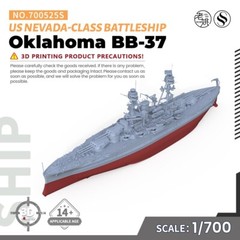 SS700525S 1/700 Military US Oklahoma Nevada-class Battleship BB-37 Full Hull