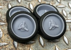 Resin 21/20 In. “Smoothie W/ Knock Offs” Model car Wheels/Tires 1/24 1/25 scale