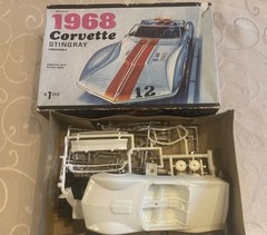 Palmer 1968 Corvette Stingray Convertible Model Kit #6803 – Incomplete