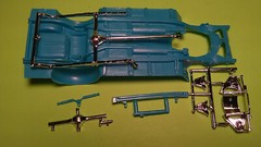 57 1957 Chevy Bel Air 1/25 frame chassis chrome axle rear end suspension model