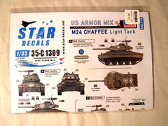 1/35 Star Decals US Army Armor Mix II M24 Chaffee Light Tank #35-C 1309