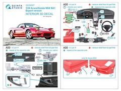 Quinta Studio 1:24 Tamiya Acura-Honda NSX NA1 Export version Interior 3D Decal