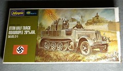 Hasegawa / Mini Craft 1/72 scale 8 Ton Half Track Quadruple 20mm -complete kit-