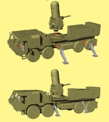 1/144 USA C-RAM Anti-aircraft Gun on HEMTT Resin Kit