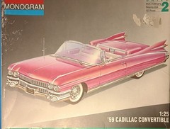 59 CADILLAC ELDORADO CONV WIDE WHITE WALL TIRES – MONO 2957 MODEL KIT PARTS LOT