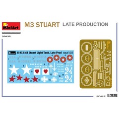 Miniart #35432 1/35 M3 Stuart Light Tank. Late Prod