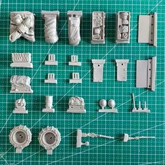 1/35 Scale Die-Cast Resin Model Assembled Kit Pattern 1920/Sand Tyres Accesso…