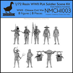 NUMODEL NM0030 | 1/72 Resin WWII Chinese PLA Scene Kit “Field to Frontline” |8pc