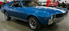Race AMC Javelin Classic Muscle Car Hot Rod 1968 Vintage Metal Promo 1 18 1969