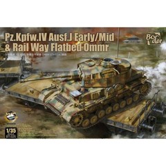 Border Model #BT-025 1/35 Pz.Kpfw.IV Ausf. J Early/Mid & Railway Flatbed Ommr