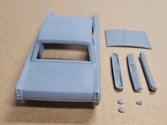ABS-LIKE RESIN 3D PRINTED 1/25 1970 PLYMOUTH VALIANT 2-DOOR BODY & RELATED PARTS