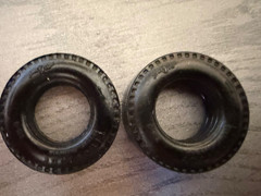 VINTAGE AMT 1960’S ISSUE FIRESTONE SLICKS TIRES SET OF 2 1/25TH SCALE