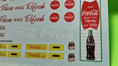 1960 Ranchero 1/25 Diorama 60’s Style Coke Machine Decal Sheet Coca Cola Cases