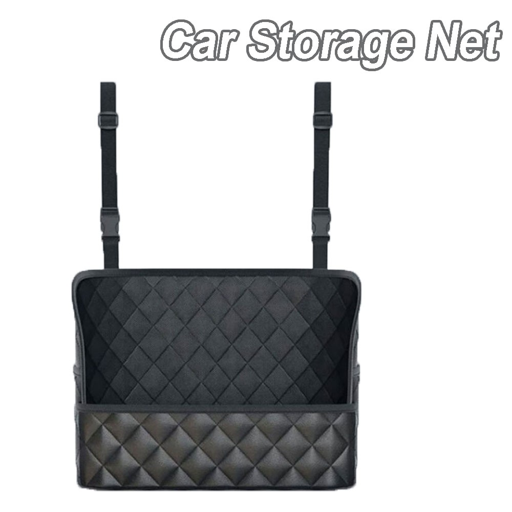 Between Car Seat Back Hanging Net Handbag Holder Organizer Storage Mesh