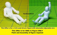 PARTS – DIORAMA – SITTING DRIVER FIGURE – 1/24 SCALE