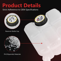 Front Engine Coolant Reservoir Tank Fit for Ford Focus 2012-2018, Escape 2013-20