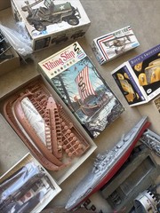 Large Group Lot Vintage Model Models Car Cars Boats Planes Junk Yard Junkyard