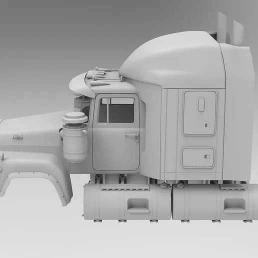 1/25th 3d printed Valueliner R/H Drive 60” sleeper cab kit by Alpha Centauri