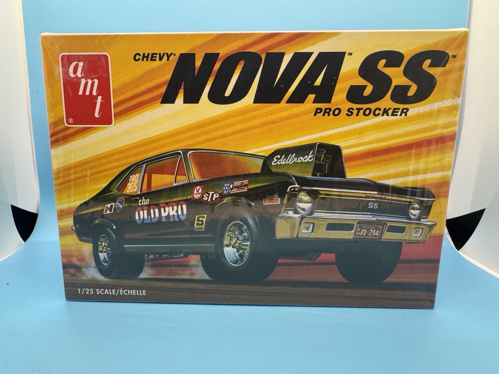 NEW AMT 1972 Chevy Nova Ss Pro Stocker “Old Pro” Plastic Model Kit 1:25 Scale
