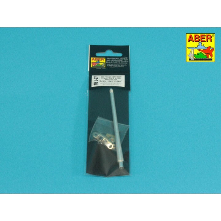 Aber #16L-027 1/16 German 5cm KwK39 Barrel for Sd.Kfz.234/2 PUMA for Das Werk