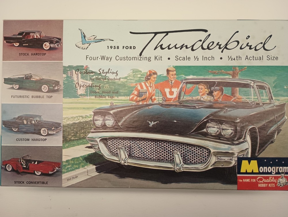Monogram 1958 Ford Thunderbird model kit 4-in-1 Body Color Blue Awesome 😎