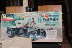 1960 Vintage Monogram Built Model Kit in Box Ford T-Pick Up Black Widow Model T