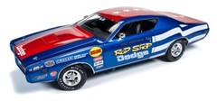 ROD SHOP DODGE Blue Car white stripes Drag 1/18th Scale Waterslide DECALS