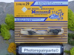 Roco Minitanks 1/87 WWII US 37mm Anti Tank Gun & M-100 Trailer Lot # 7242©