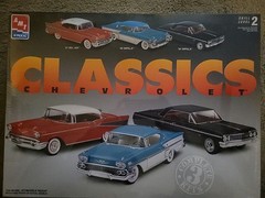 NIP. Amt 8099 Classics Chevrolet Model Kit 1/25 Scale, 3 Complete Kits,