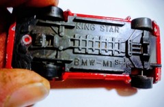 KING STAR BMW M-1 Scale 1:60 DIE CAST MINI CAR 202 1980 KOREA, VINTAGE ANTIQUE