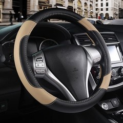 Szttswamp Leather Car Steering Wheel Cover Non-Slip Car Wheel Cover Protector