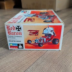 1968 Issue Monagram Red Baron With Fokker Triplane 1/24 Scale Model Kit