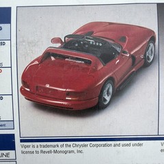 🚨Revell🚨Monogram Dodge🐍Viper🐍RT/10 1/25🇺🇸Model Sealed Parts