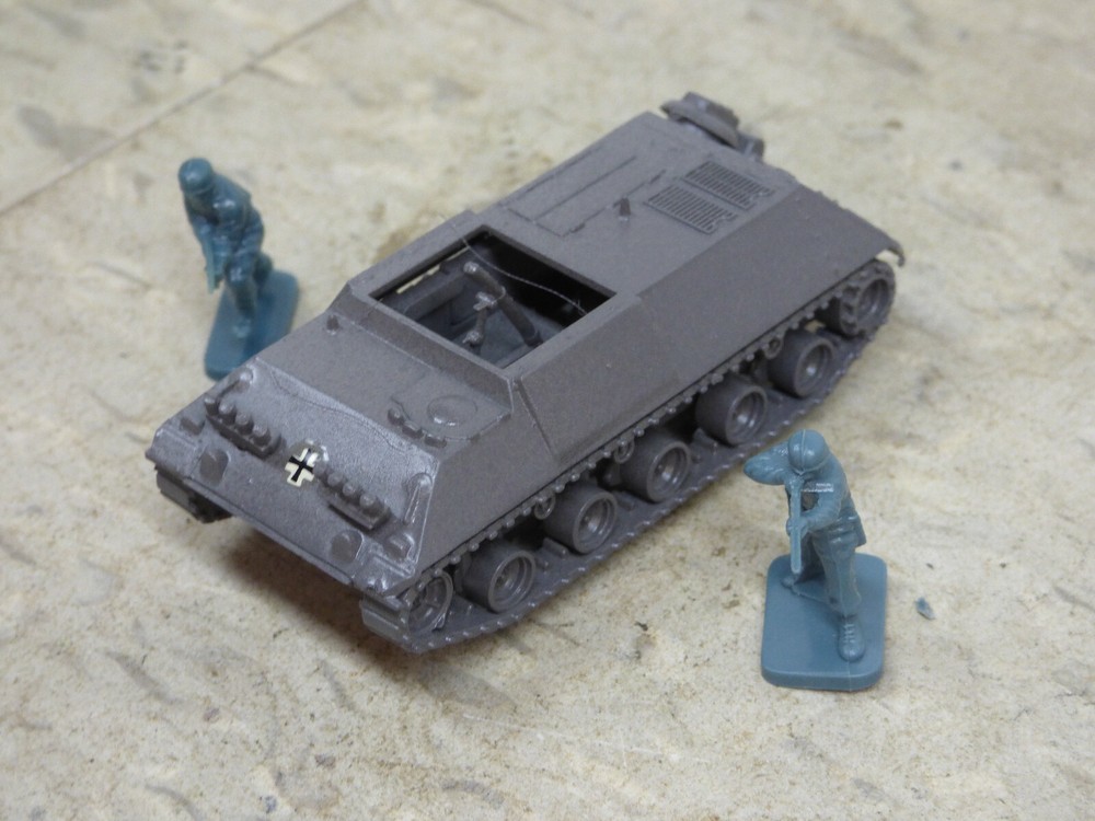 Roco Minitanks 1/87 Modern German HS 30 Mortar APC & Airfix Soldiers Lot #6360B