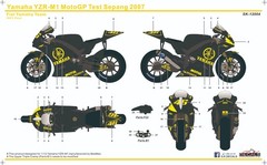 SK Decals 1:12 Scale Fiat Yamaha YZR-M1 Sepang Test ’07 Decalsheet SK12004 Rossi