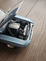 1967 Ford Mustang Shelby GT500 Diecast 1:24 Steel Blue Metalic White Stripes