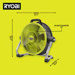 ONE+ 18V Cordless Hybrid WHISPER SERIES 14 In. Air Cannon Fan (Tool Only)