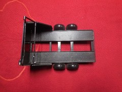 Vintage 1:25 scale race car trailer with tire rack built missing tongue junkyard