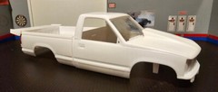 Resin Cowl Hood & Rear Spoiler Combo for ’92, ’96 & 454 SS Chevy P/U AMT 1/25.