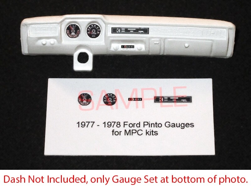 1977 – 1978 FORD PINTO GAUGE FACES for 1/25 scale MPC kits—PLS READ DESCRIPTION